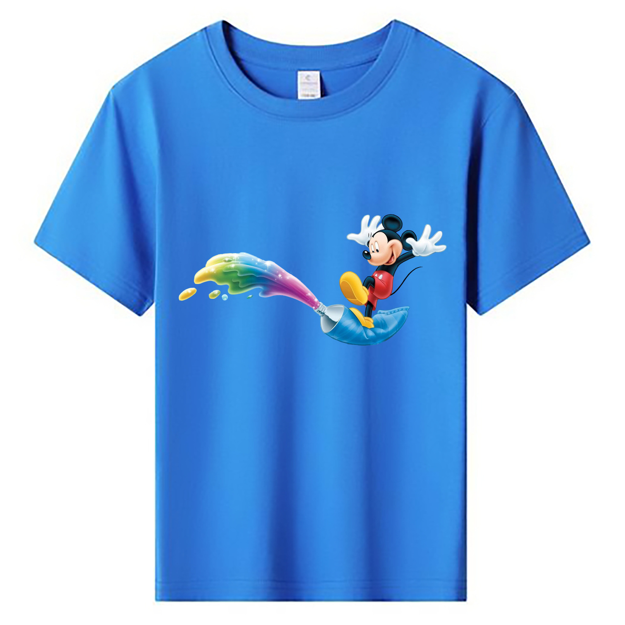 ミッキーマウス Mickey Mouse 綿100％キッズTシャツ（フロントプリント）